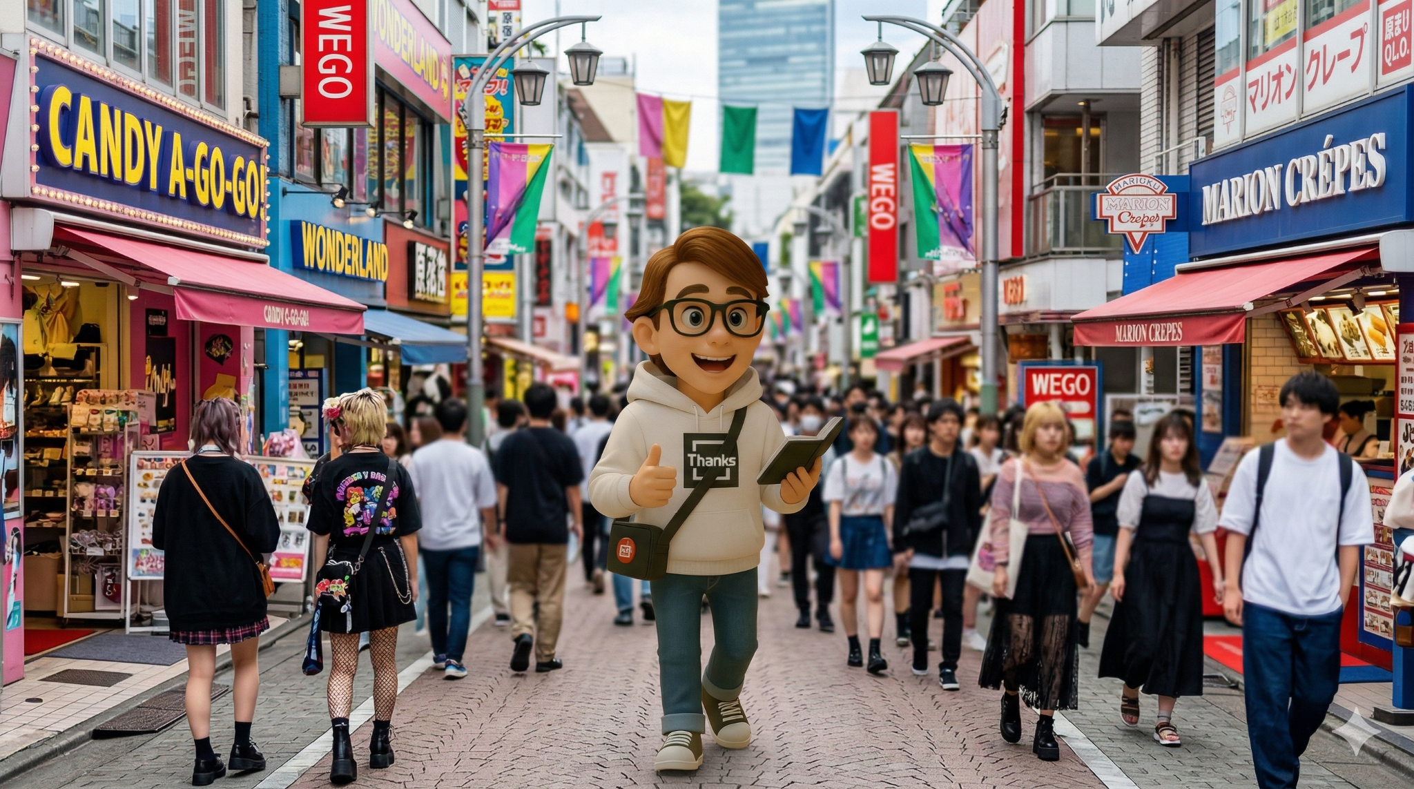 街を歩きながらマーケティングを学ぶサンクス先生