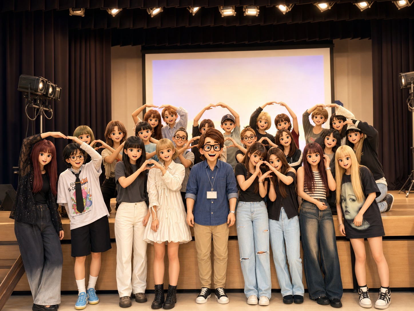 講演会で学生と交流するサンクス先生